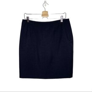 Kasper Solid Black Career Lined Short Straight Skirt Dark Academia